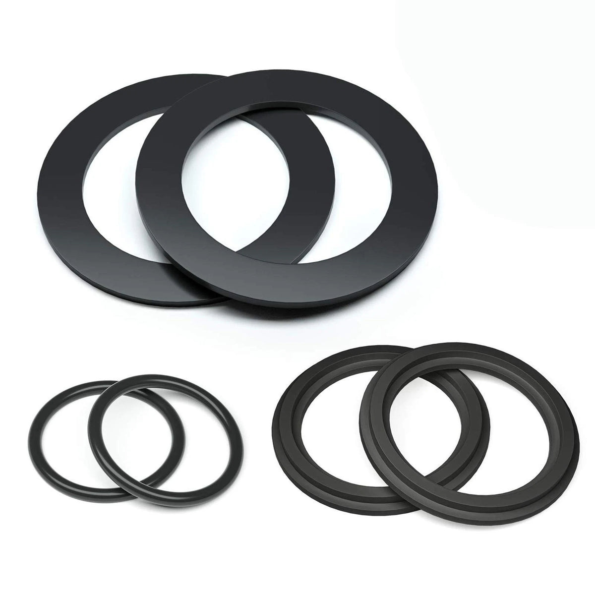 HENMI 25076RP Washer and Ring Kit for 1-1/2in Fittings, 1.5 inches, Black