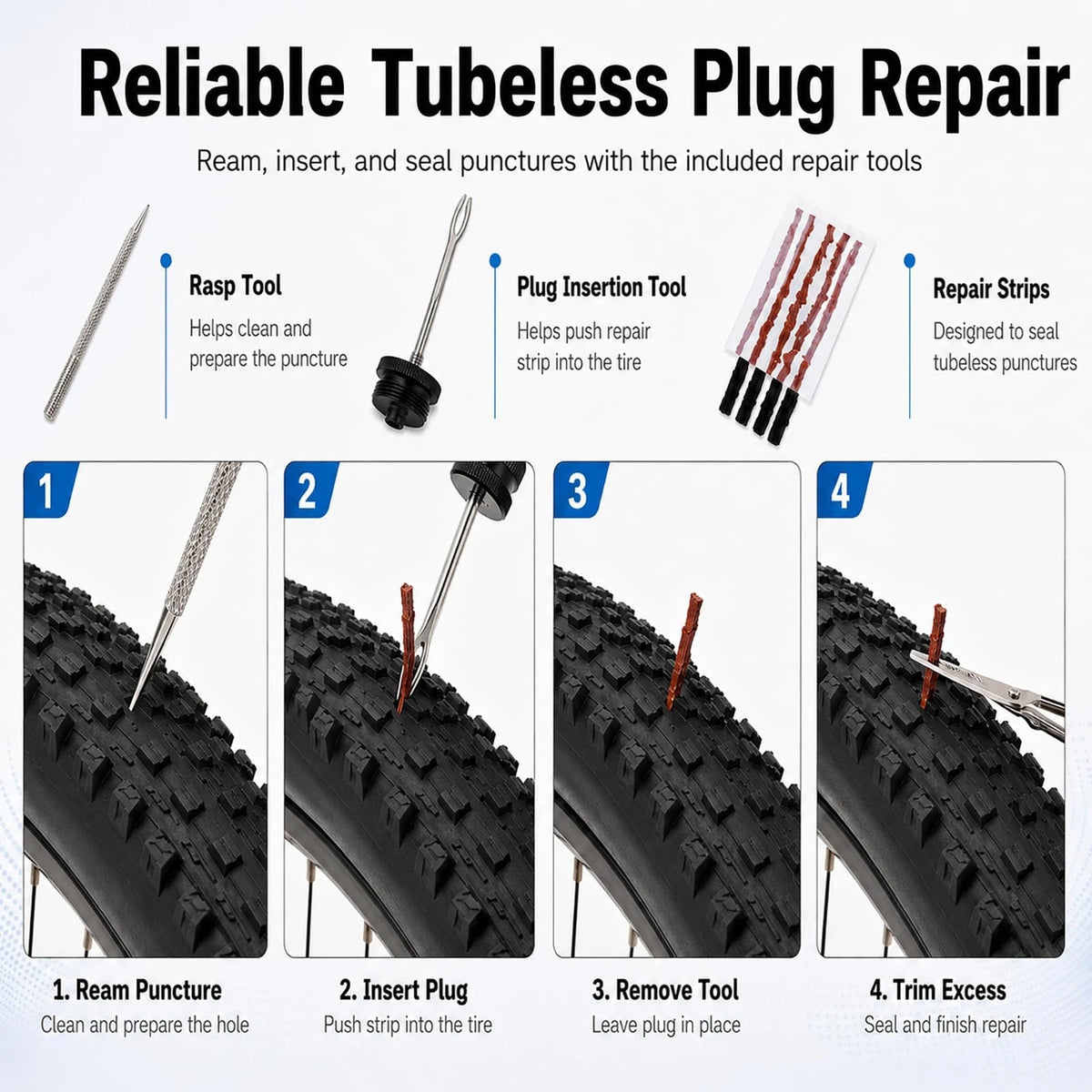 Bike Roadside Repair Kit with Mini Ratchet Tool, Chain Breaker and CO2...
