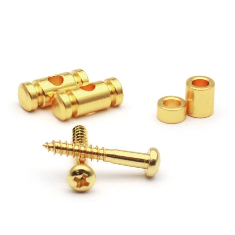 Guitar Roller String Retainers,String Guide,2-Piece Set Chrome Golden