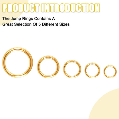 Phinus 1200P Gold Jump Rings, Jewelry Repair Kit with Ring Pliers