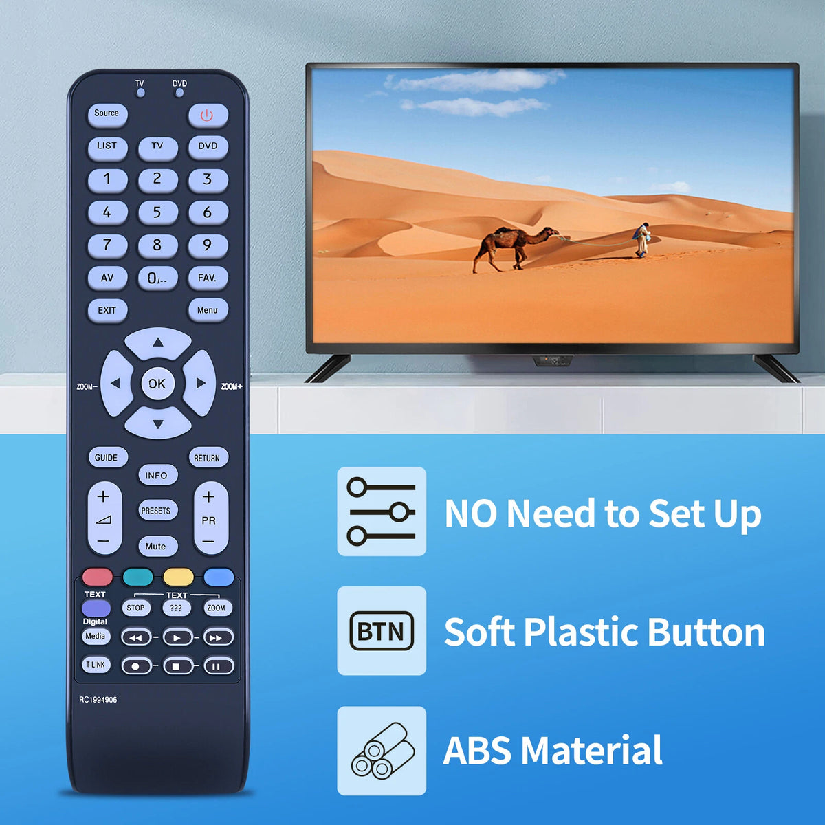RC1994906 Remote Control For Thomson LCD TV 22E92NH22 26E92NH22 32E92NH22