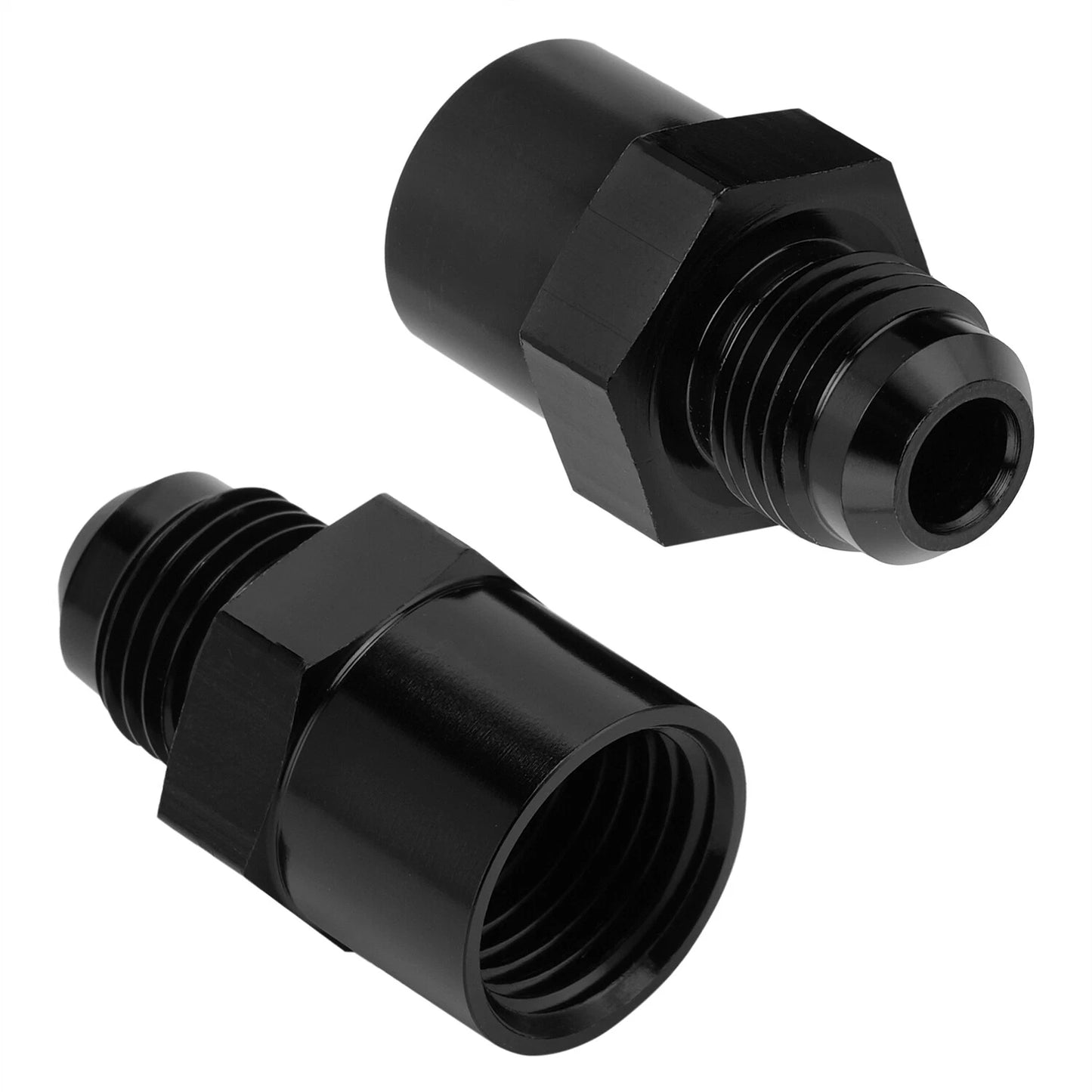 6AN Adapter Fitting Set For GM TBI Style(metric O-ring) Fuel Sending Units Black