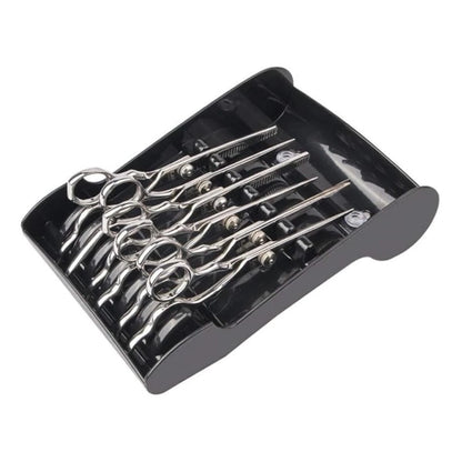 Tujuna Professional Salon Holder Racks Barber Shop Shears Stand Black