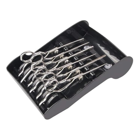 Tujuna Professional Salon Holder Racks Barber Shop Shears Stand Black