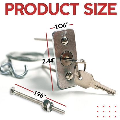 Emergency Release Lock Kit, Universal Garage Door Silver