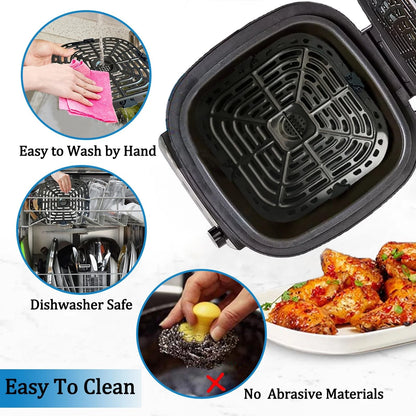 ALJ 6QT Air Fryer Grill Plate for Power XL Combo 6QT, Black