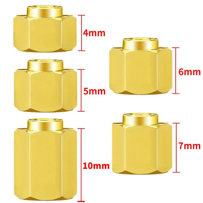 MOHERO 4Pcs 15g Brass Wheel Hubs 10mm Extenders Hex Adaptor for 1/18 RC...