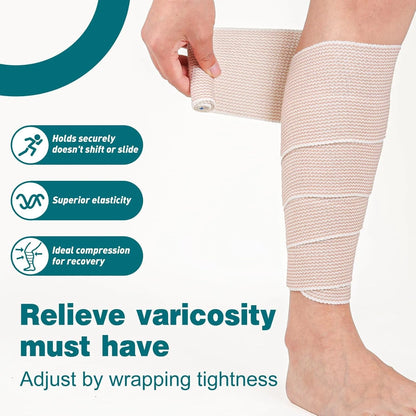 AZEN Premium 6 Pack Elastic Bandage Wrap 4 Inch, Compression 4 A-6p