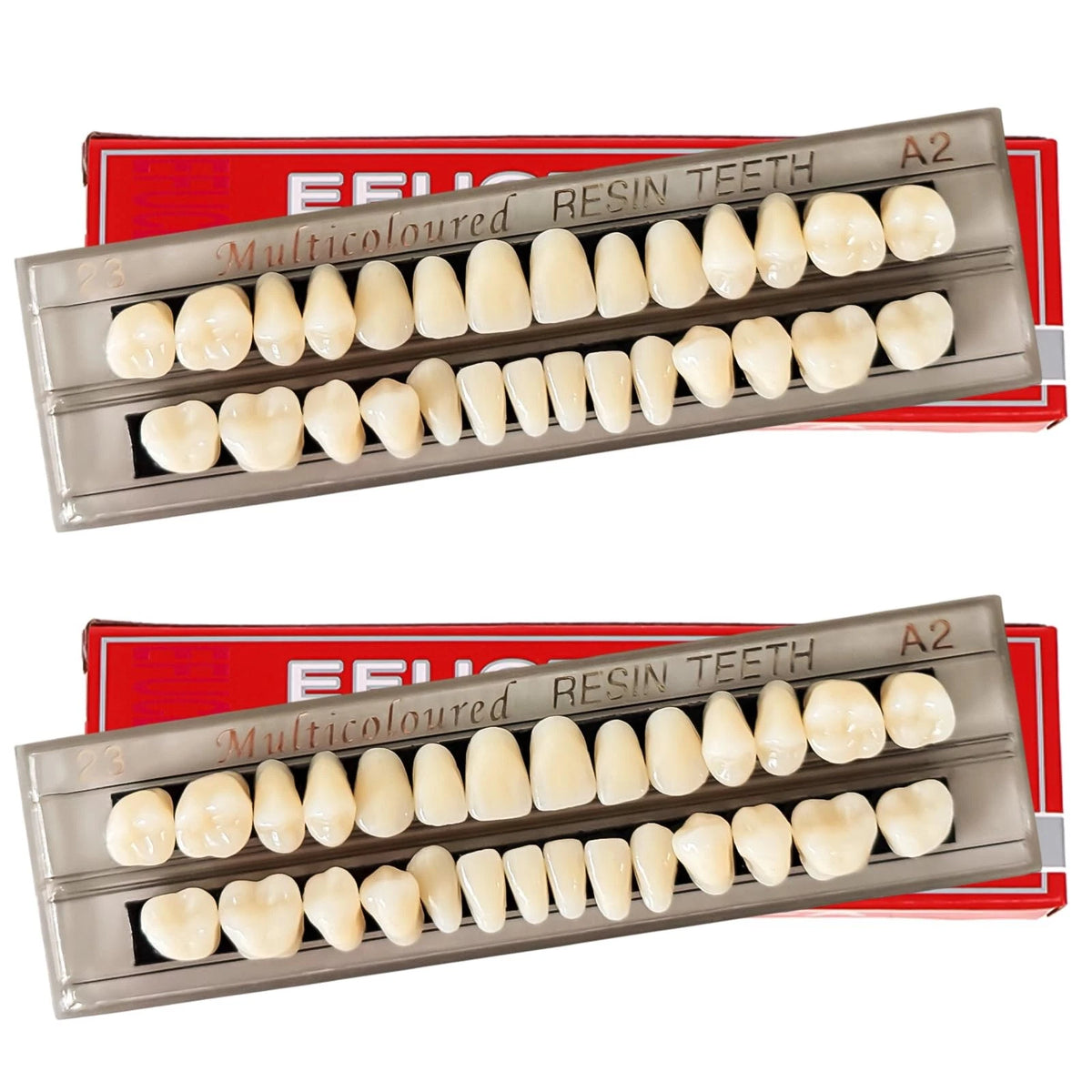 56 Pieces False Teeth, 2 Sets Whole Teeth Synthetic Polymer Denture Teeth,...