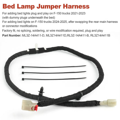 Truck Bed Light Jumper Harness For Ford F-150 2021-2025 ML3Z-14A411-D