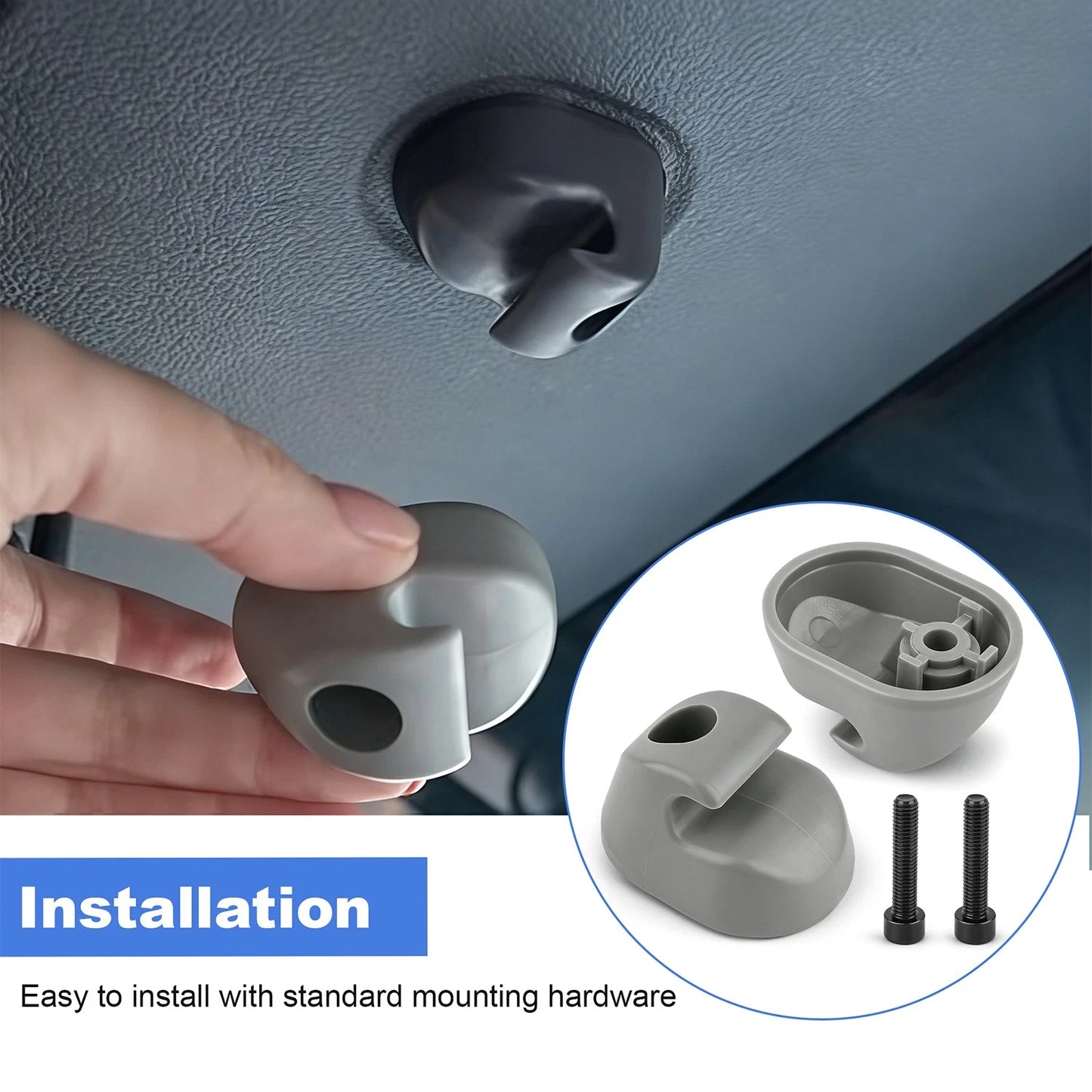 2PCS S16-1023-661 Sunvisor Clip Gray For Kenworth Peterbilt Interior