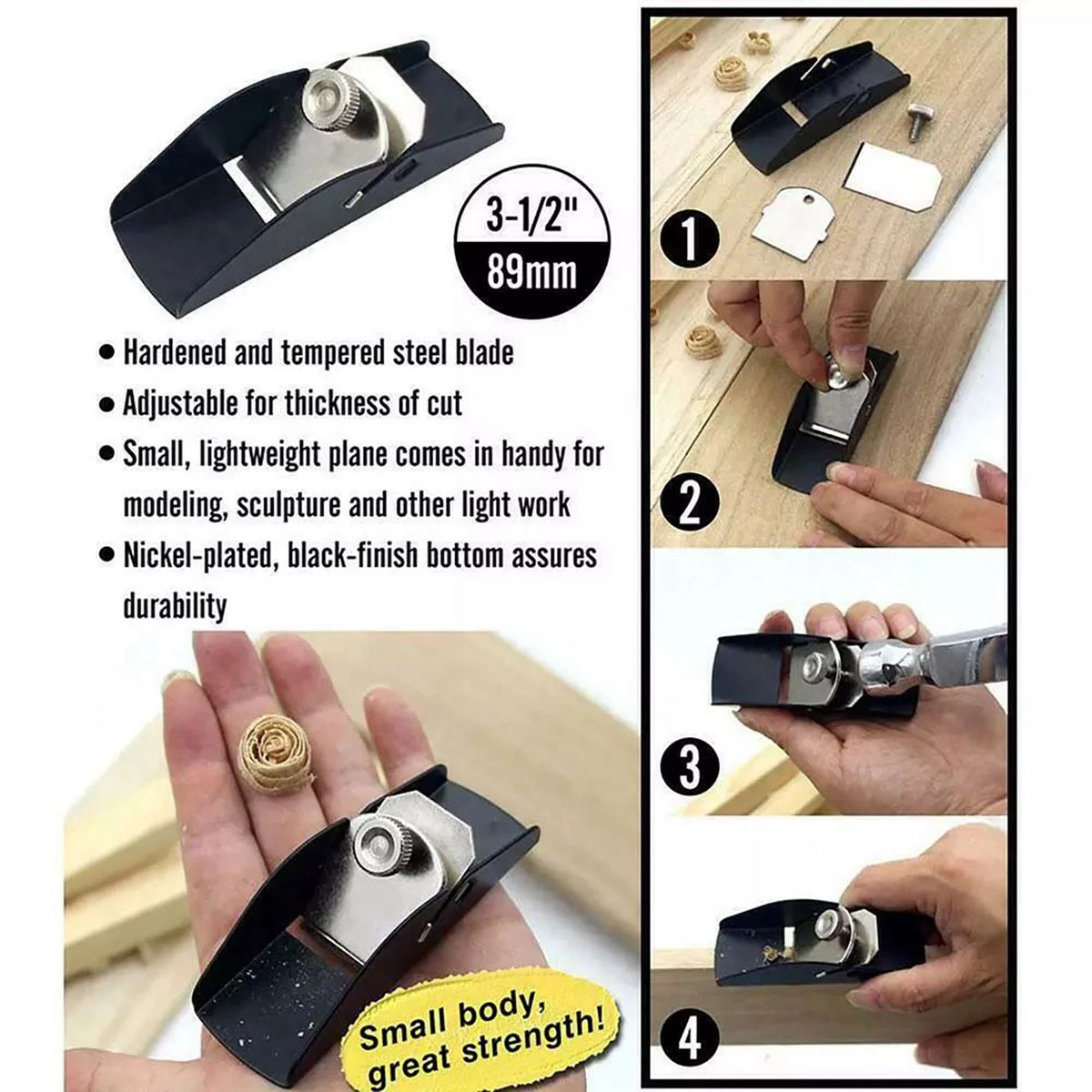 Adjustable Woodworking Wood Trimming Planer Hand Planer Carpenter Cutting Tools