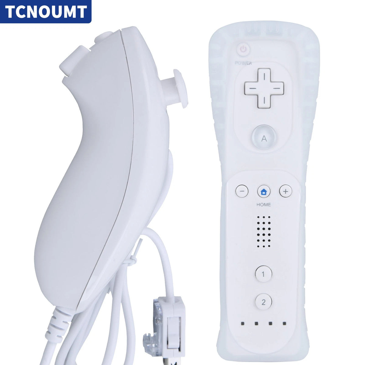 Remote Controller with Nunchuck, Compatible with Nintendo Wii/Wii U -White