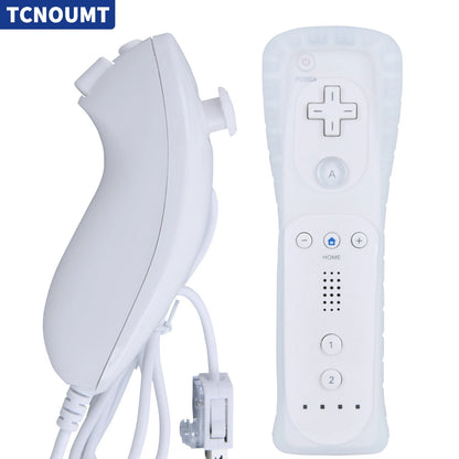 Remote Controller with Nunchuck, Compatible with Nintendo Wii/Wii U -White
