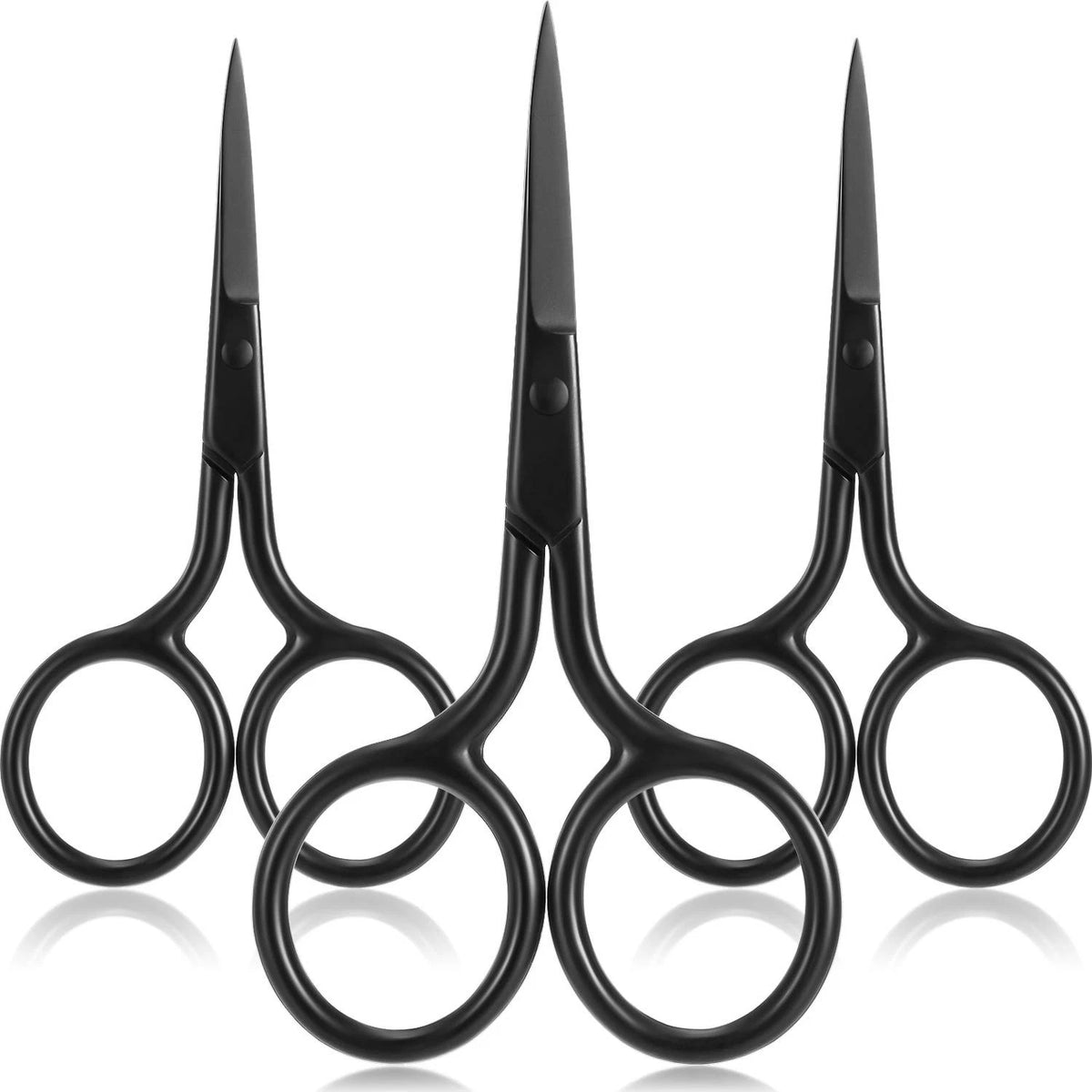 Mudder 3 Pack Small Nose Scissors Facial Hair 3 Count (Pack of 1), Black