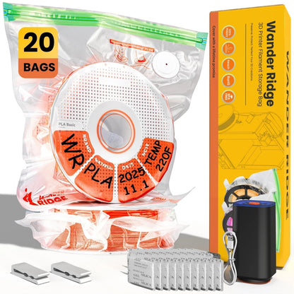 20 PCS 3D Printer Filament Storage Bags Vacuum Kit Printer...