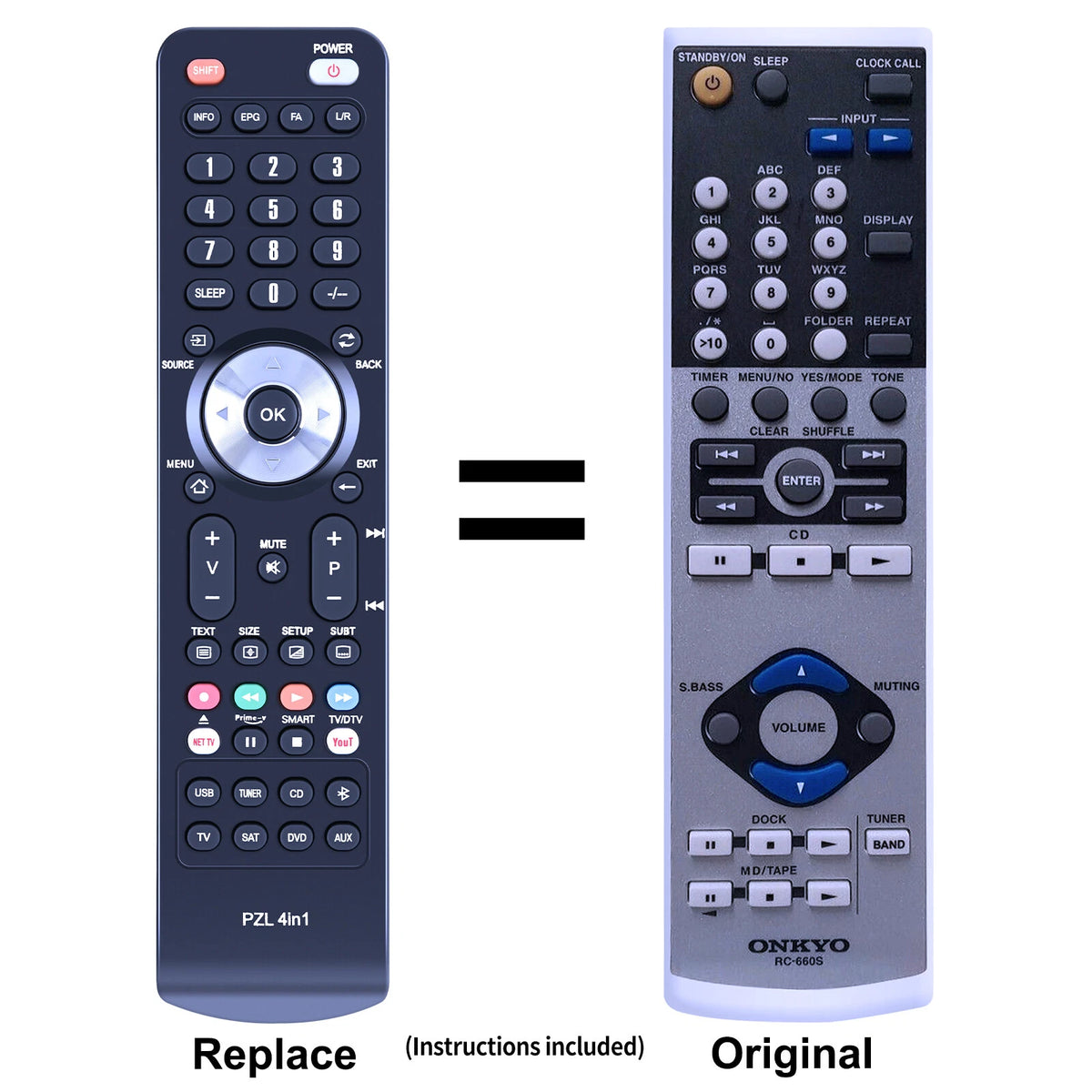 RC-660S Replace Remote Control For Onkyo CR315 CR325 CR325UKD CR425UKD CR435UKD