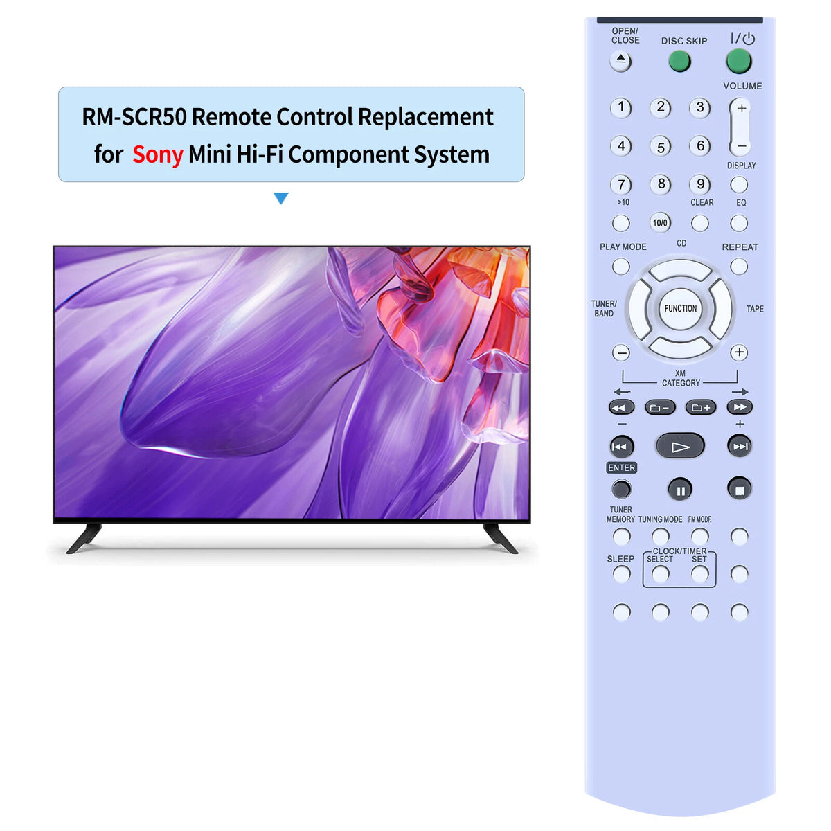 RM-SCR50 For Sony AV Receiver Remote Control HCD-GX570 MHC-GX570XM
