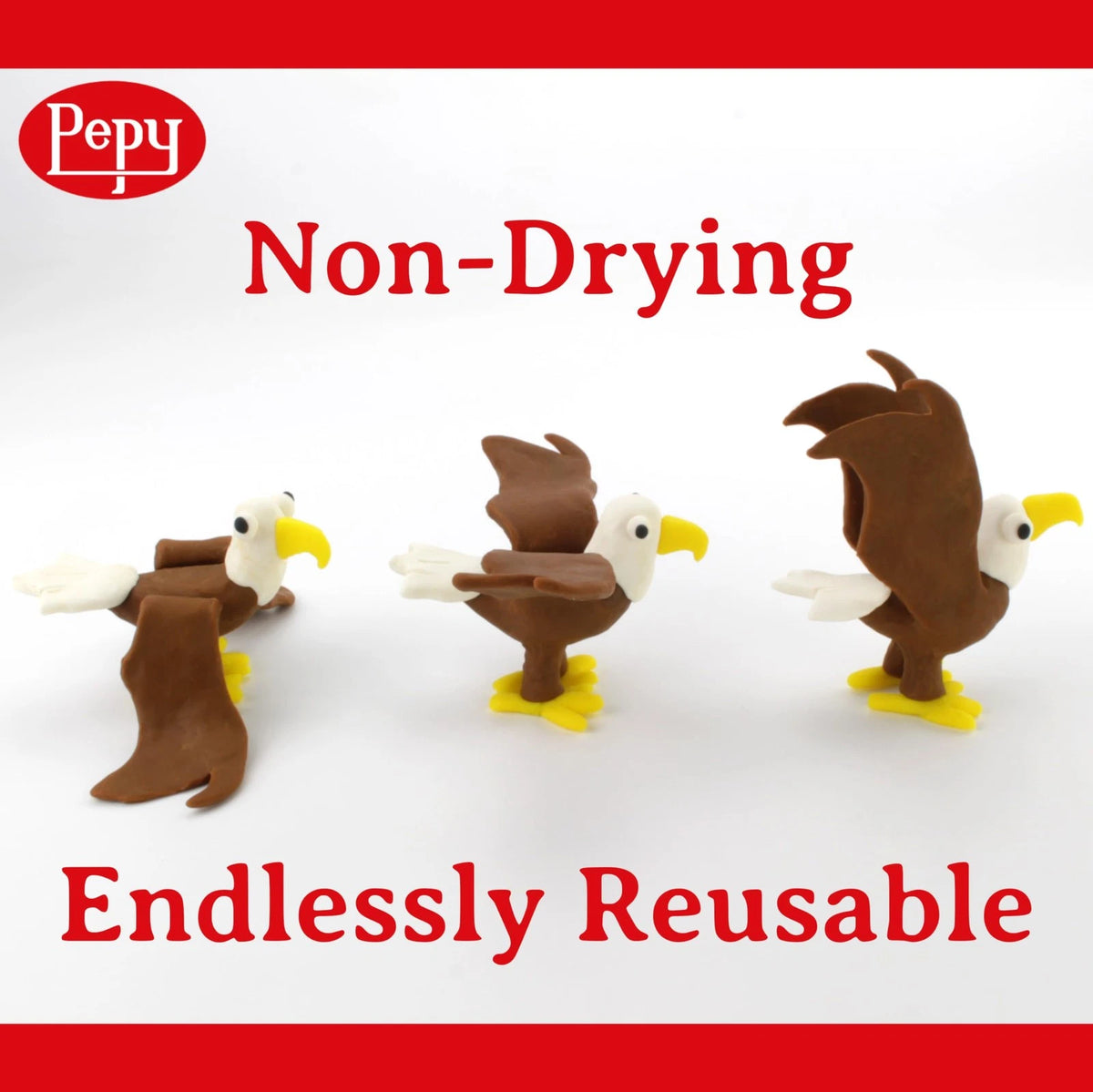 Pepy Plastilina Reusable and Non-Drying Modeling Clay Set of 24, Multicolor