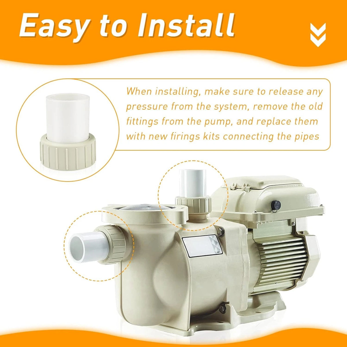 PalpitateC 350157 Union Kit Replacement fits Pentair Superflo Variable Speed...