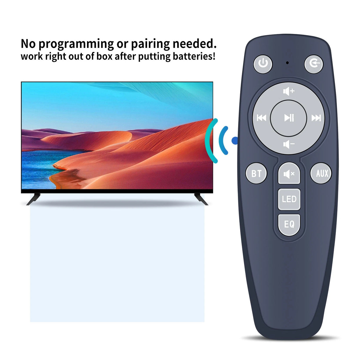 Replace Remote Control For Yenjuty 100W Bluetooth SoundBar Speaker System SD03