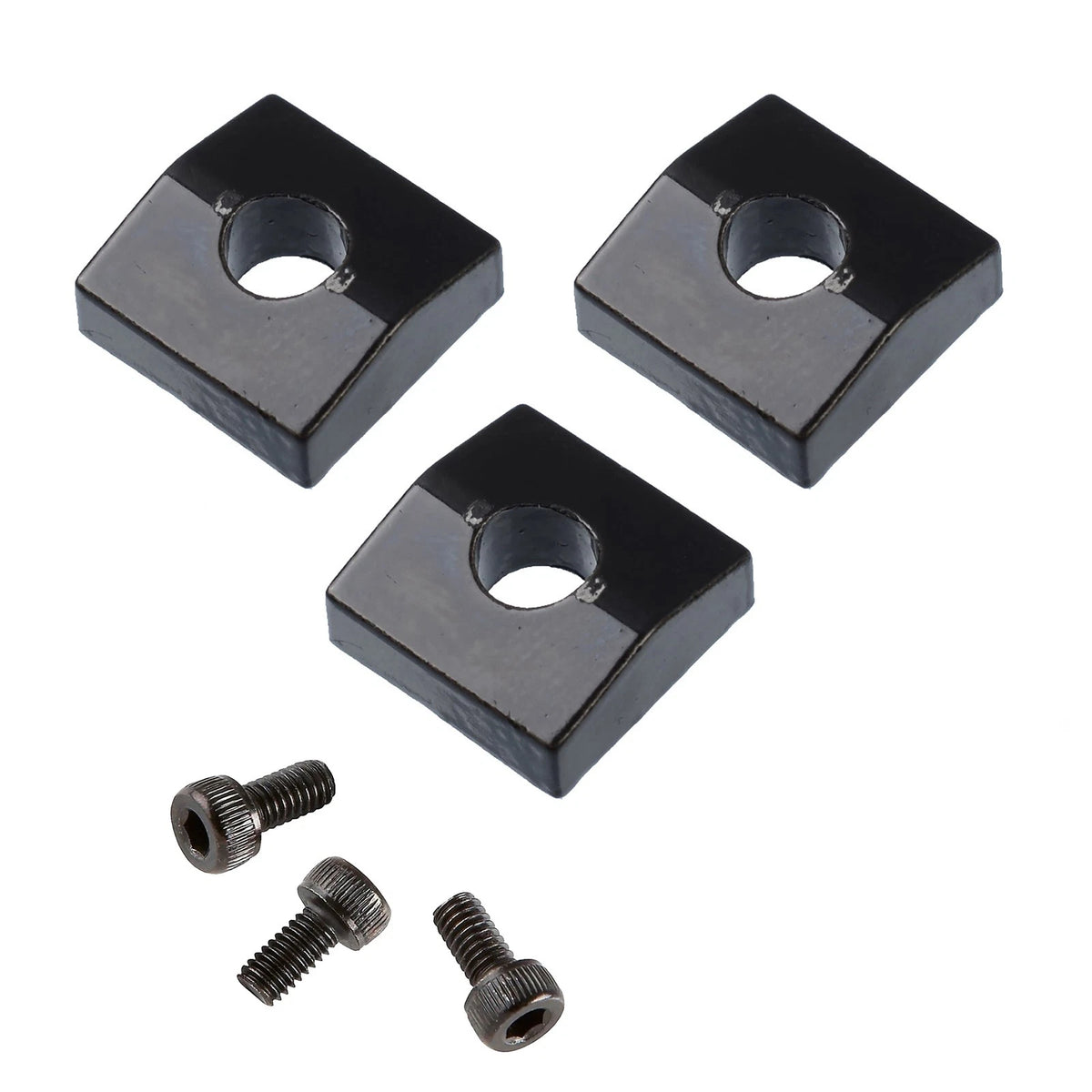 3X Electric Guitar Locking Nut Block Clamp &Screws Black For Floyd Rose tremolo,