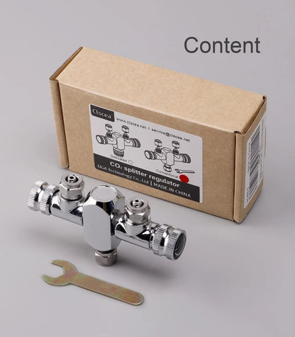 Clscea Aquarium Conventional CO2 Splitter Regulator Valve 2 Way