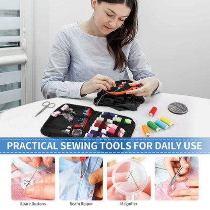 Sewing Kit for Adults,Marcoon Needle and Thread with L, colorful