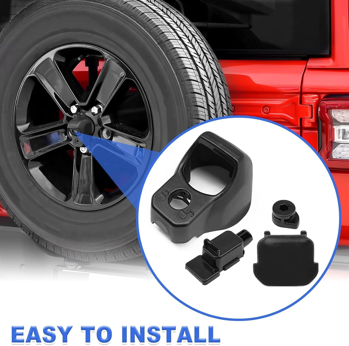 Backup Camera Bezel Trim Rear View Cover Case Black Aluminum Wheels...