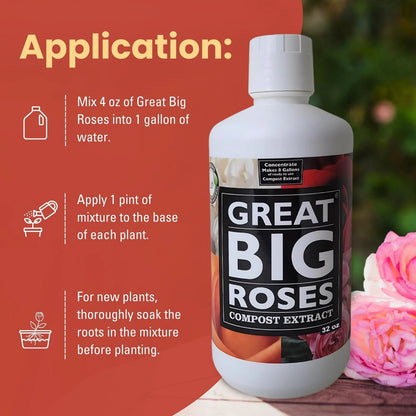 Great Big Roses – Soil and Rose Fertilizer Booster to Grow The Best 32 Ounces