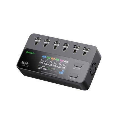 ISDT E625 6 Ports 1S LiHV Battery Charger Board Portable Type-C Black