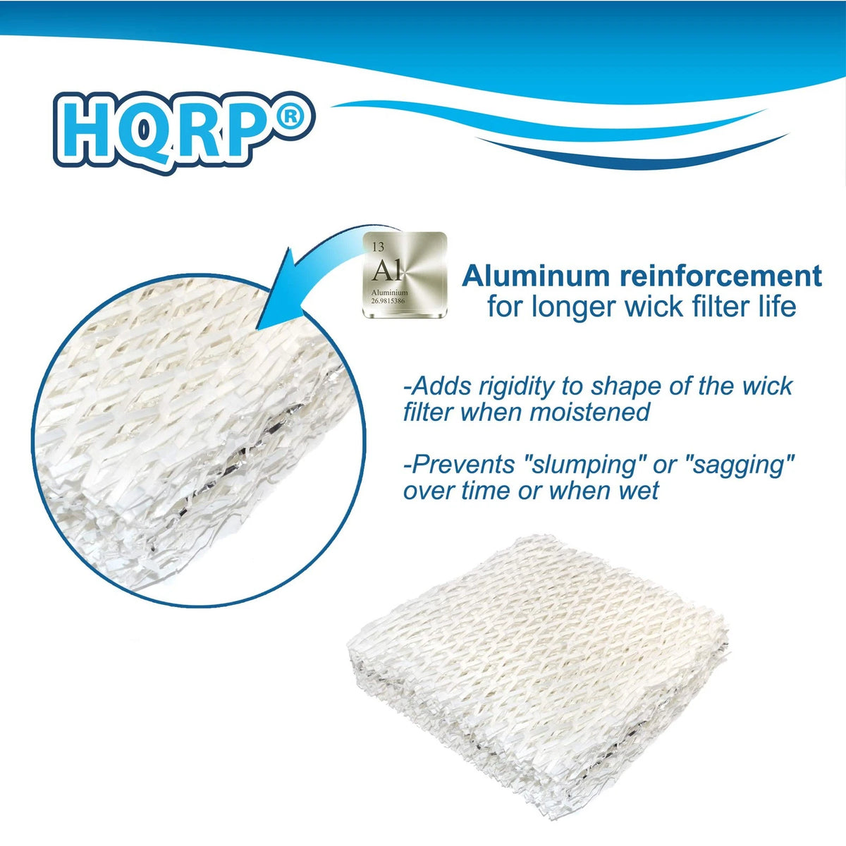 HQRP 2-Pack Humidifier Wick Filter Compatible with Sears Kenmore 14803,...
