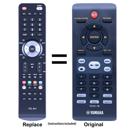 DVD-16 Replace Remote Control For Yamaha DV-S6160,DVD-S6160,DVD-S661,DVD-S661BL
