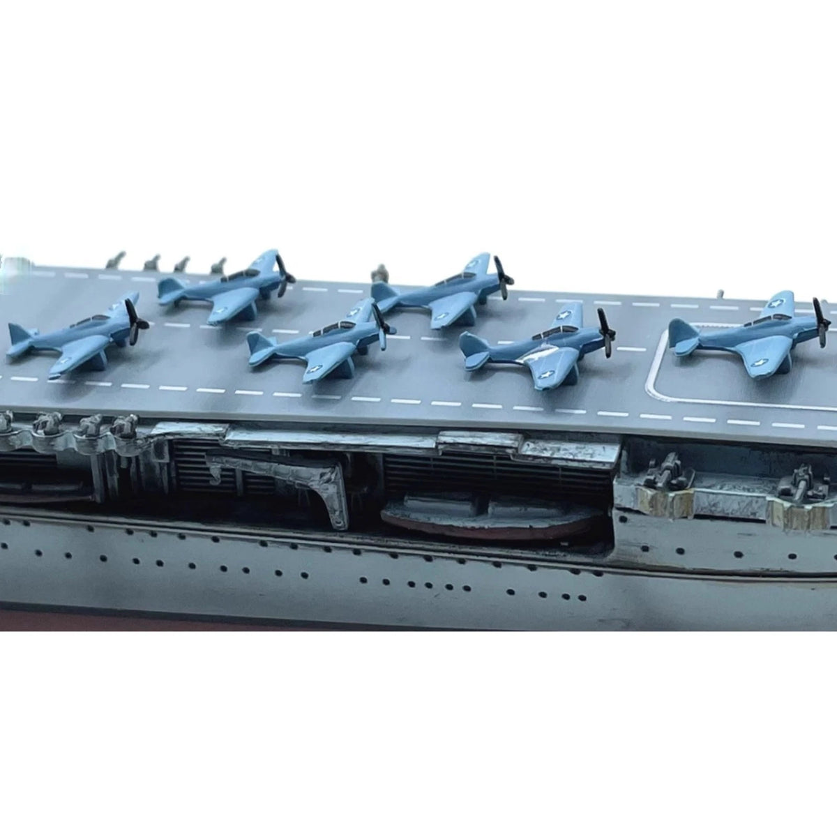 6PCS/Set 1cm 1/1000 US Aircraft Carrier TBD High Simulation Plane Model E