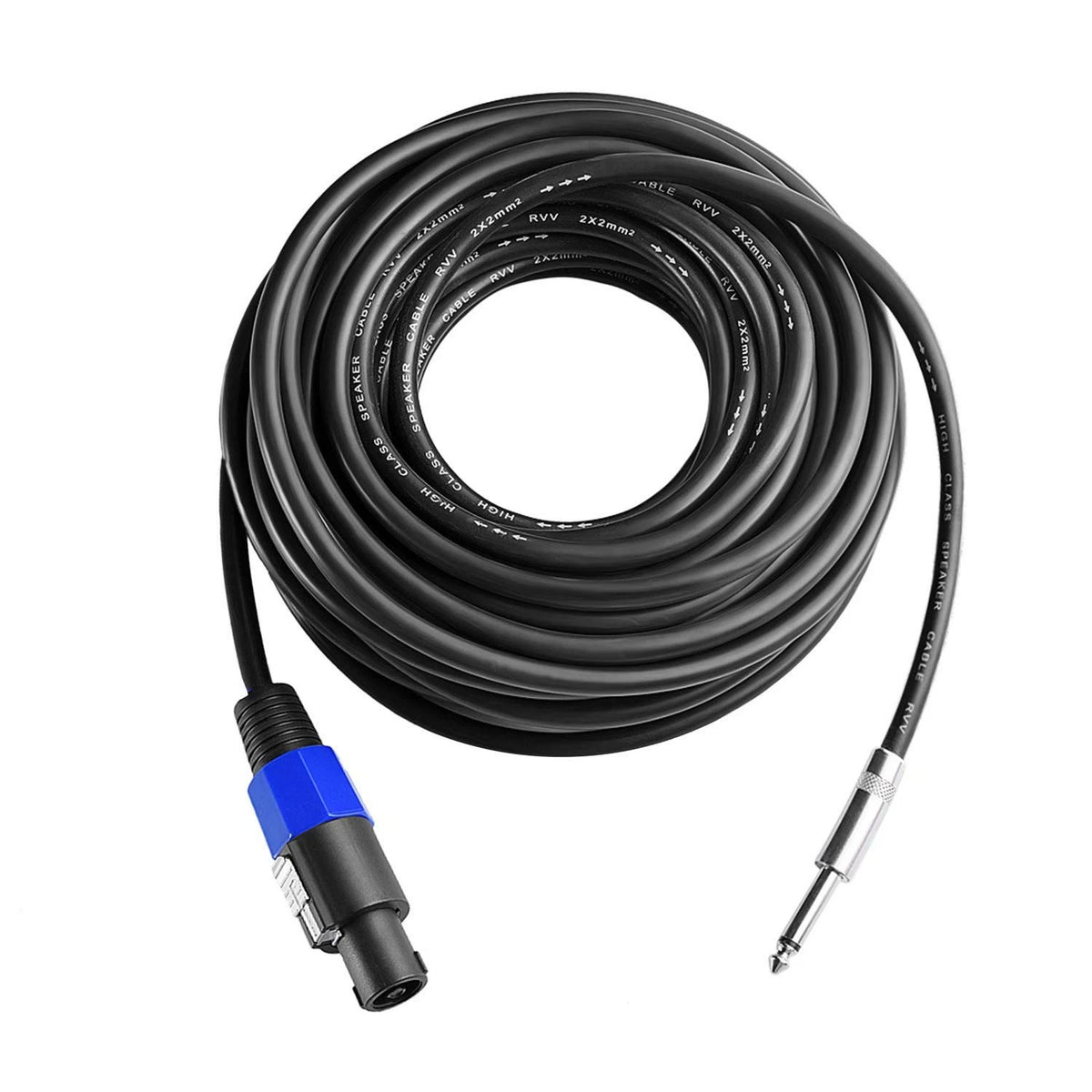 Yoico 2Pcs 50 Feet Professional Speakon to 1/4 50Feet-2Pack, 50Feet-2Pack