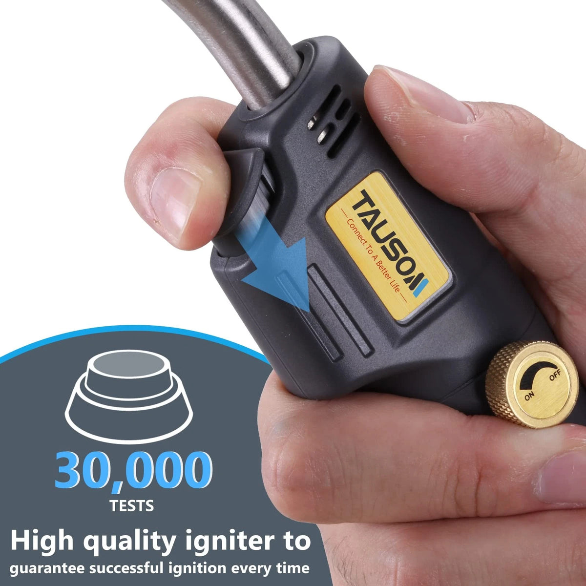TAUSOM MAPP Map Gas Torch Kit with Holster, Adjustment Knob Black With a Bag