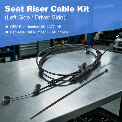 Left Seat Riser Release Cable Kit 68143771AB for 2011-16 Chrysler Town & Country