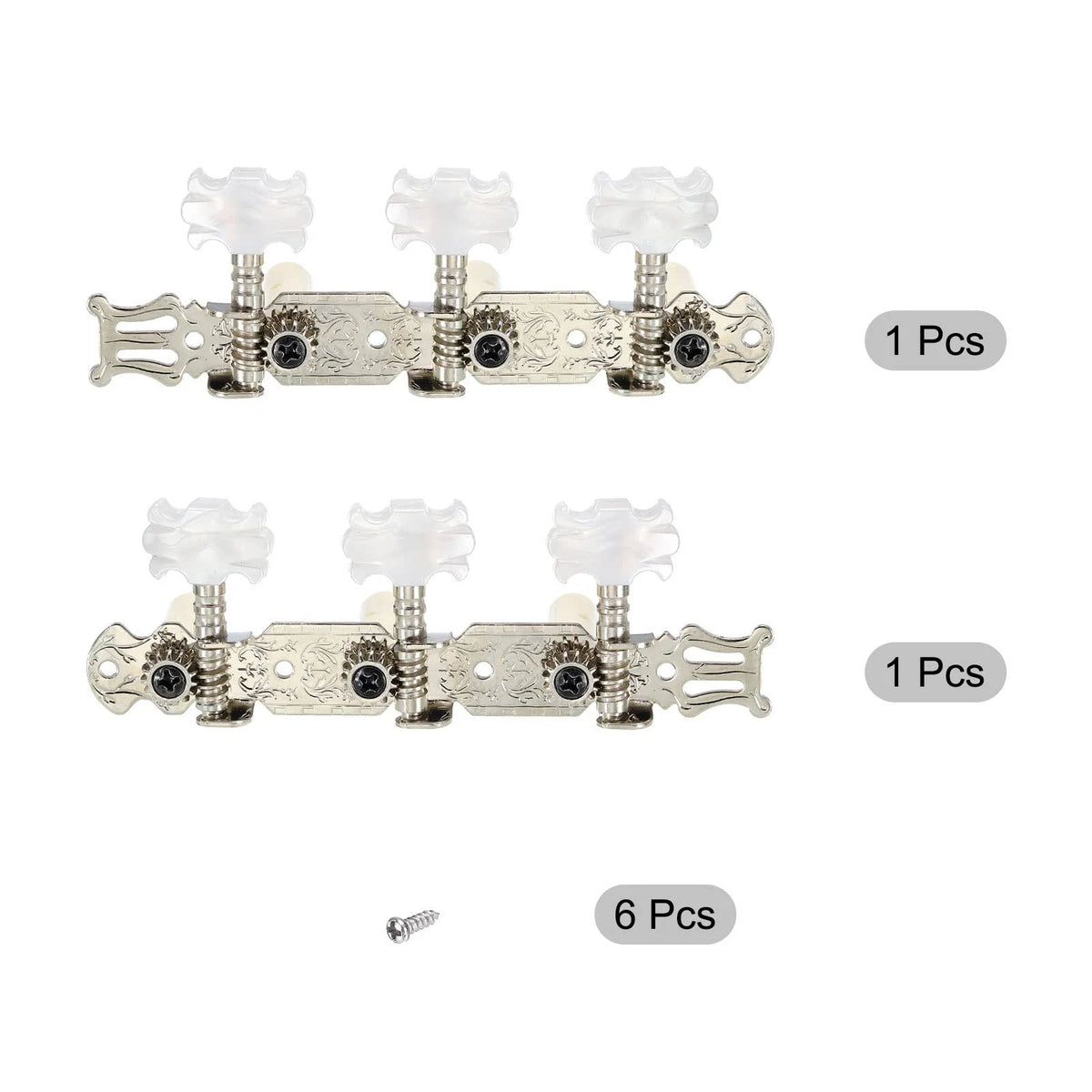 PATIKIL Guitar Tuning Pegs Machine Heads 120mm x 40mm, Silver Tone