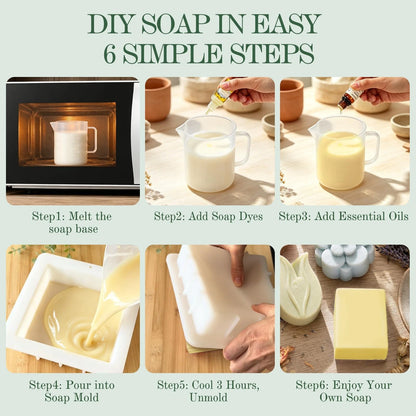 ZEROMX Soap Making Kit for Adults & Beginners Complete Green-37pcs