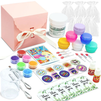 WhizToys 39Pcs Lip Balm Making Kit for Girls 48 Count (Pack of 1), Pink-Small
