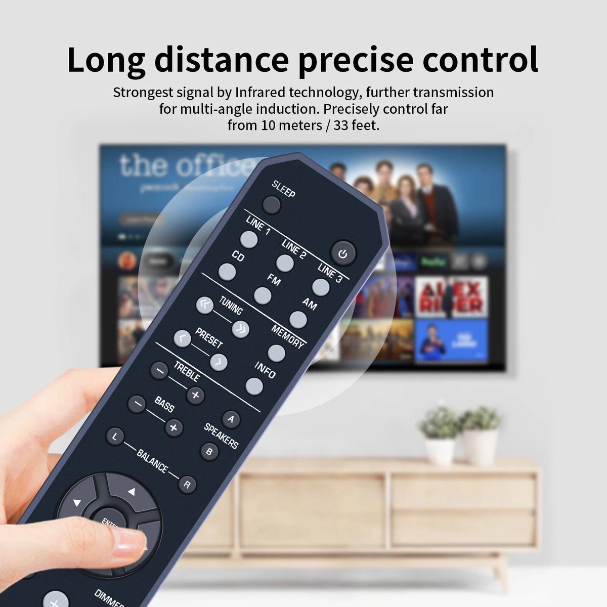 RAX30 ZG93630 Remote Control For Yamaha R-S201 RS201 Natural Sound Receiver
