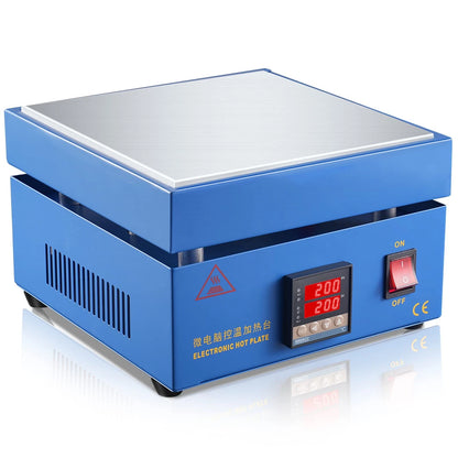 Soiiw 110V 850W Soldering Hot Plate LED Microcomputer 200X200mm