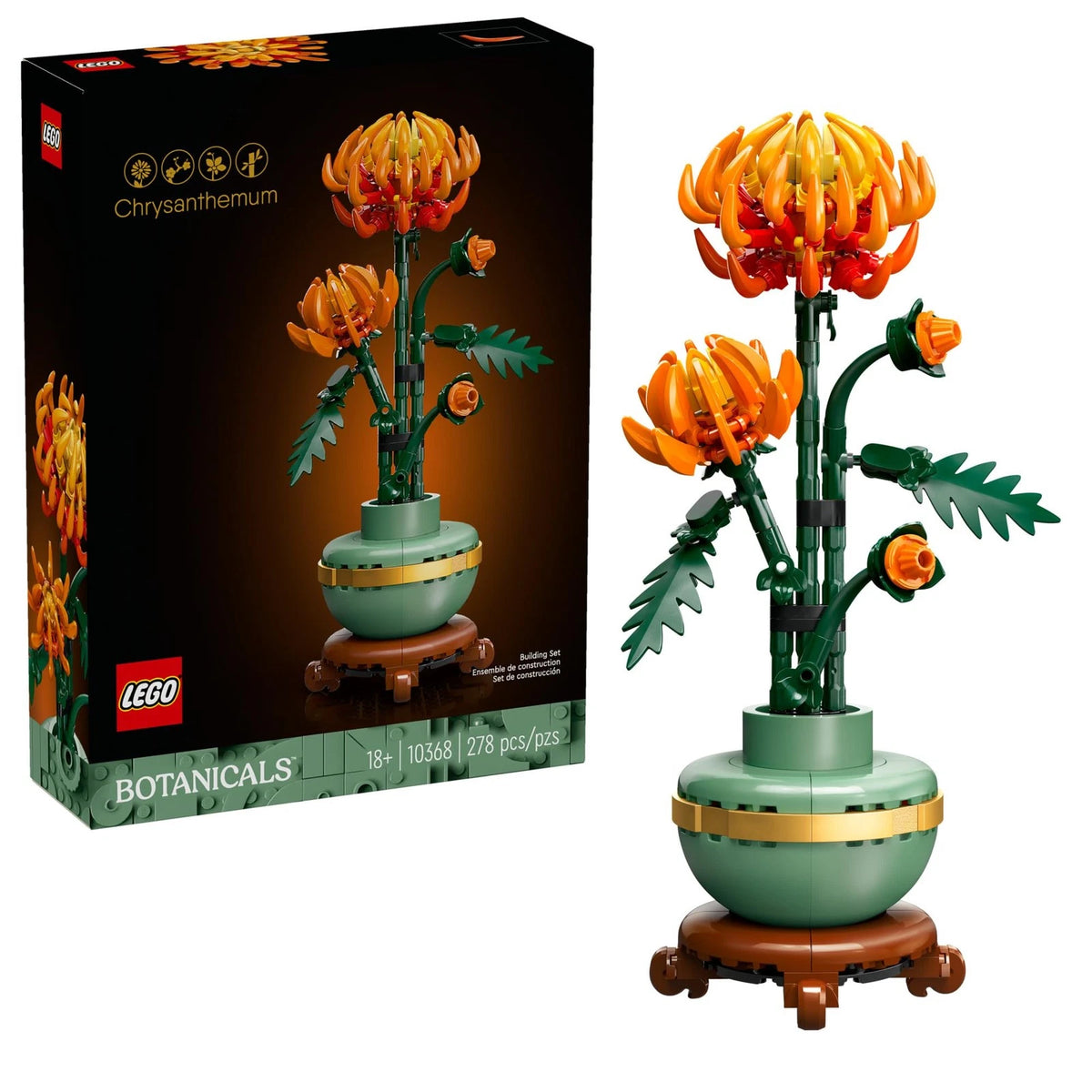 LEGO Botanicals Chrysanthemum Building Set for One Size Fits All, Multicolor