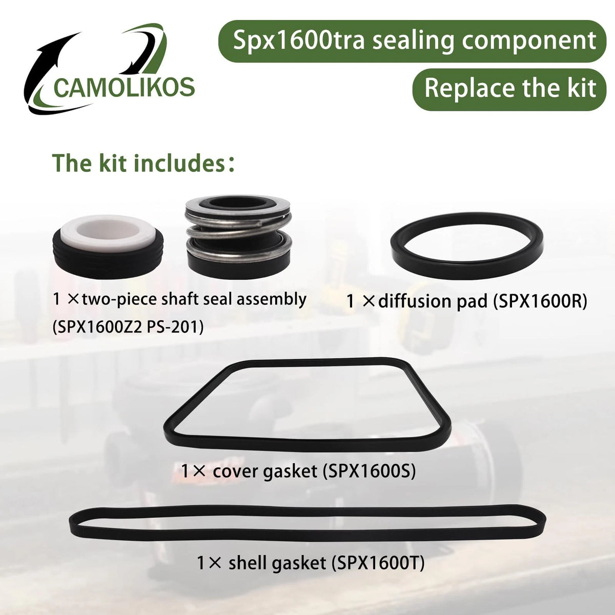 spx1600tra seal assembly replacement kit super pump black