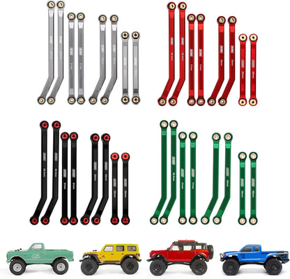 INJORA High Clearance Front 4 Links Set for SCX24 C10 JLU Bronco Base Grey