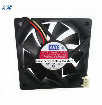 For AVC DA07020R12H DC 12V 0.33A 70*70*20MM 3pin  Server/ Case Cooling Fan
