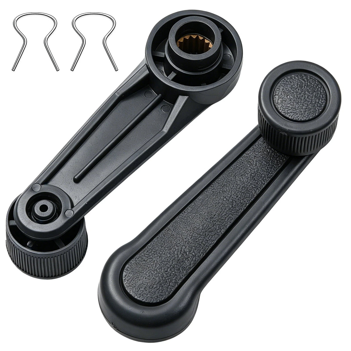2PCS ABS Gray Interior Window Crank Handle Fits for Toyota Starlet 1981-1984