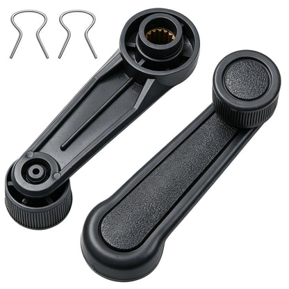 2PCS ABS Gray Interior Window Crank Handle Fits for Toyota Starlet 1981-1984
