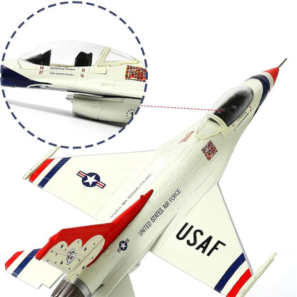 1/100 F-16 Fighting Falcon Thunderbirds Alloy Model 15.5cm Desk Top Gift