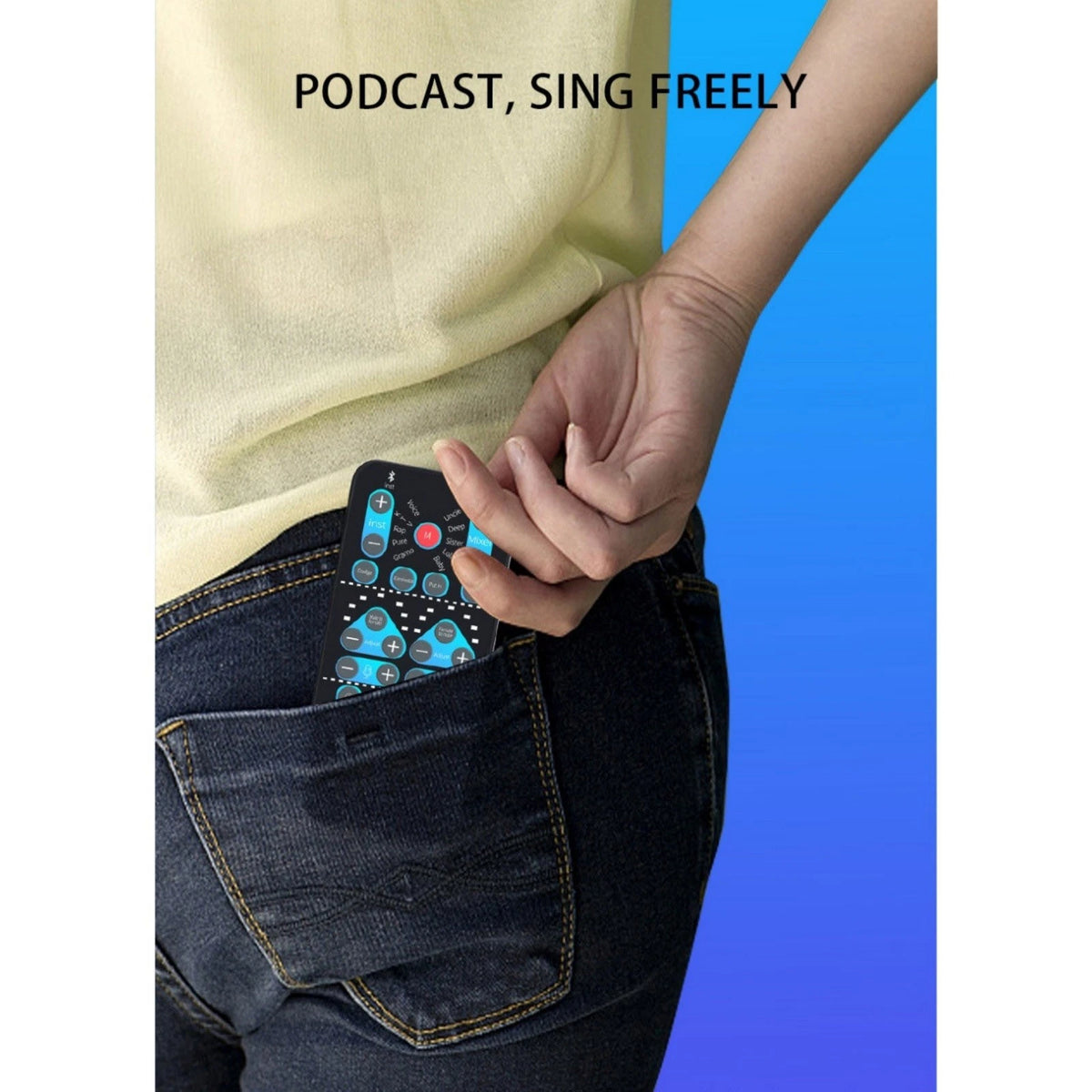 Portable Handheld Voice Changer With 8 Sound Effects For Karaoke Live Streaming